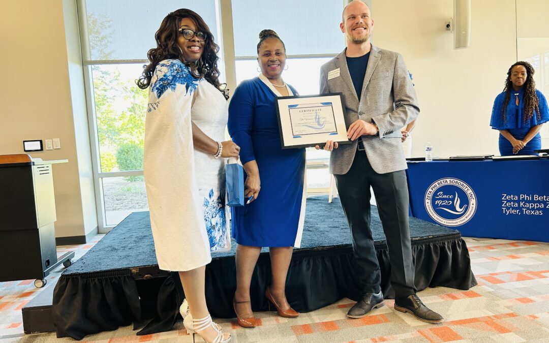 East Texas Crisis Center presented “Phenomenal Partner in Service” Award by Zeta Kappa Zeta Sorority
